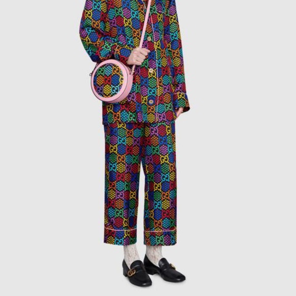 $2,250 GUCCI New GG Psychedelic Round Shoulder Bag GG Logo multicolored pink - Picture 8 of 17